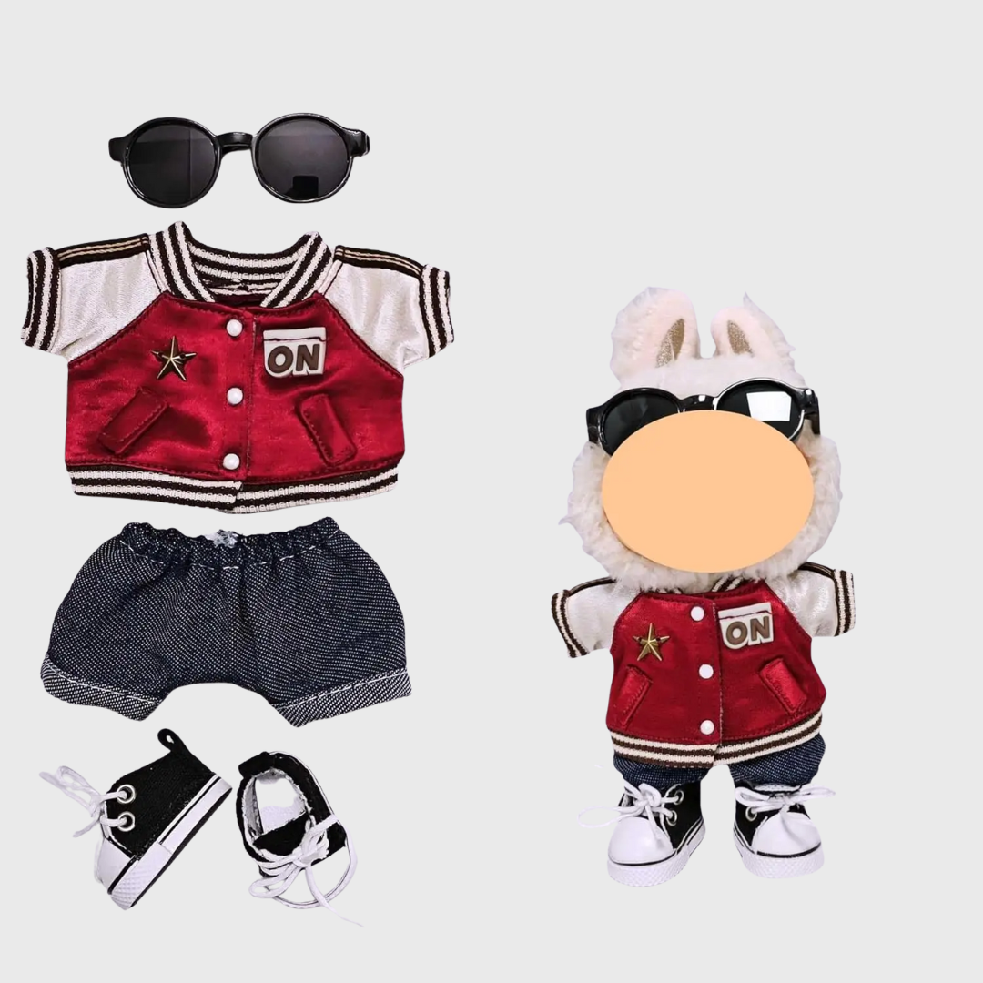 Labubu | Baseball Jersey + Pants Outfit
