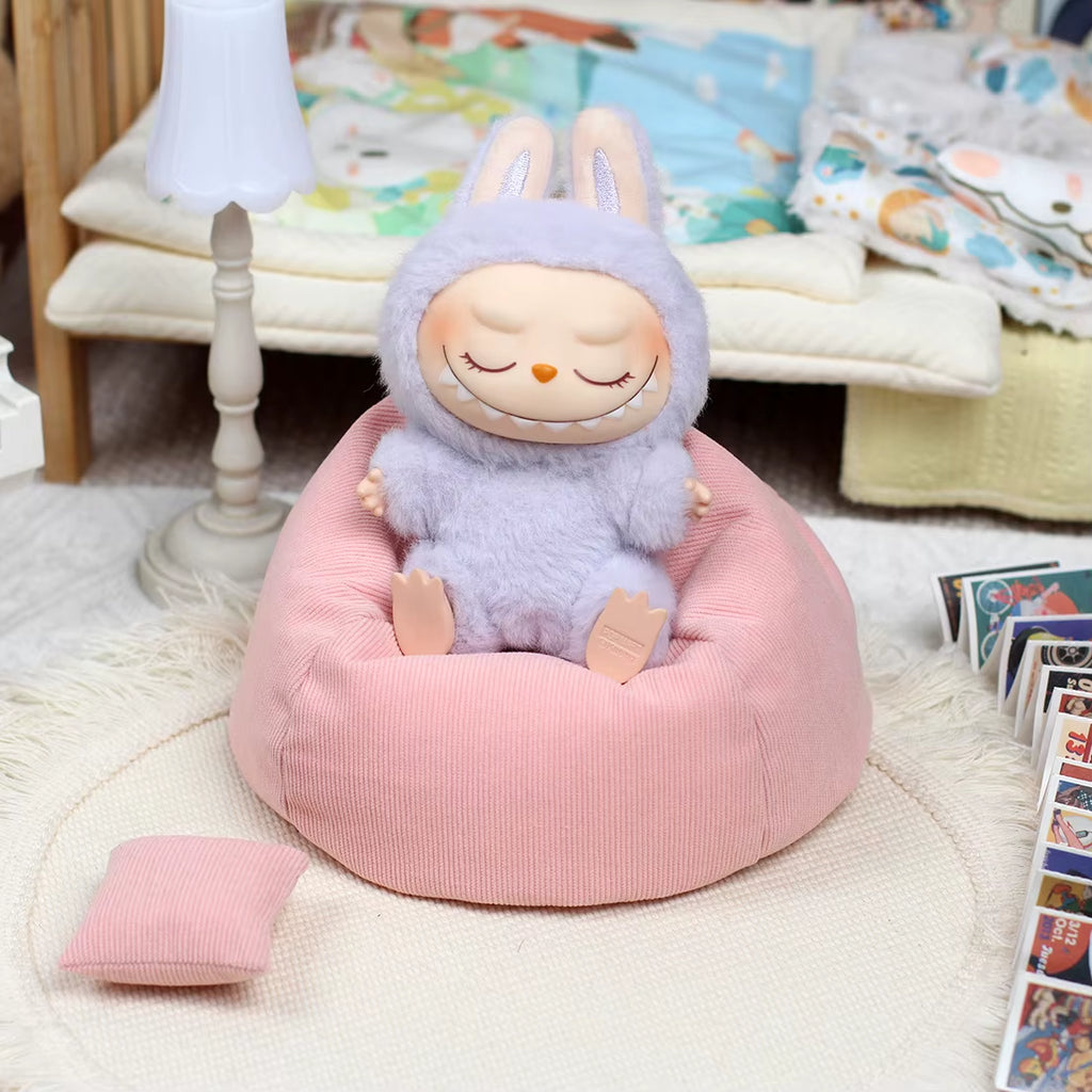 Labubu Doll Sofa for Labubu Mini Lazy Sofa Bed V1 V2 V3 DIY Clothing Accessories Cute Doll Cushion Children'S Toy Gift