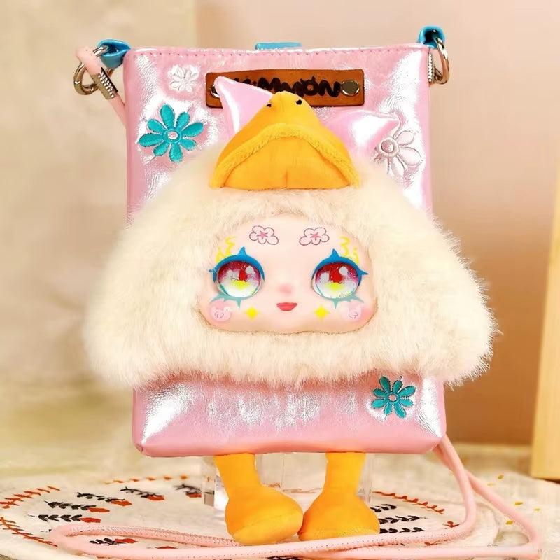 New 2025 Authentic Kimmon Cute Pet Plush Crossbody Bag Trendy Surprise Blind Box Toy Holiday Gift Travel Friendly for Girls